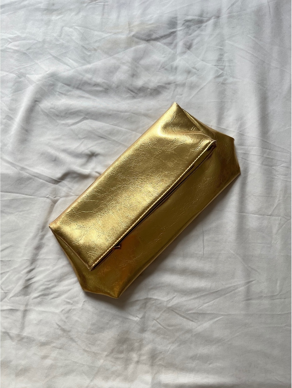 Akira Gold Metallic Clutch Bag